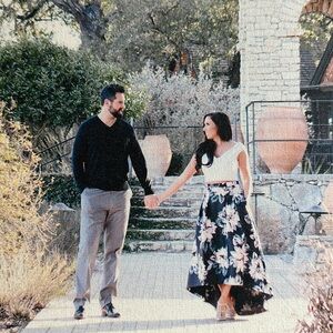 Eliza J Elegant Navy Skirt